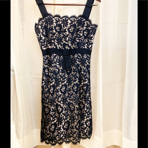 Milly Black Lace Dres Size: 6 - Picture 2 of 8